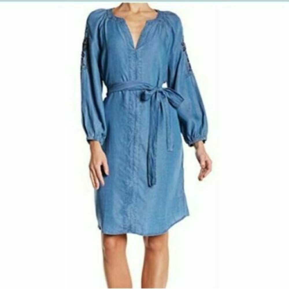 Hope & Harlow Women’s Dress Chambray Long Sleeve 4
